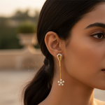 将图像加载到图库查看器中， gold plating Diamond Snowflake Earrings | Luxury Jewelry Gift for Her
