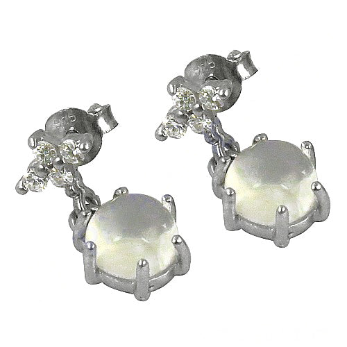 925 silver moonstone stud earrings for women | dainty jewelry