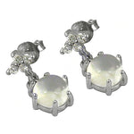 Load image into Gallery viewer, 925 Silver Moonstone Stud Earrings for Women | Dainty Jewelry
