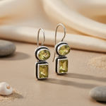 将图像加载到图库查看器中， 925 Silver Citrine Gemstone Earrings | Women's Jewelry Gift
