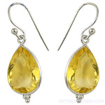 将图像加载到图库查看器中， 925 Silver Citrine Teardrop Earrings for Women | Gemstone Jewelry
