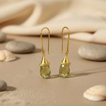 Load image into Gallery viewer, gold plating Green Amethyst Dangle Earrings for Women | Gift Jewelry
