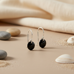将图像加载到图库查看器中， 925 Silver Black Onyx Drop Earrings for Women | Dangle Earrings
