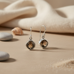 将图像加载到图库查看器中， 925 Silver Smoky Quartz Earrings for Women | Dangle Jewelry
