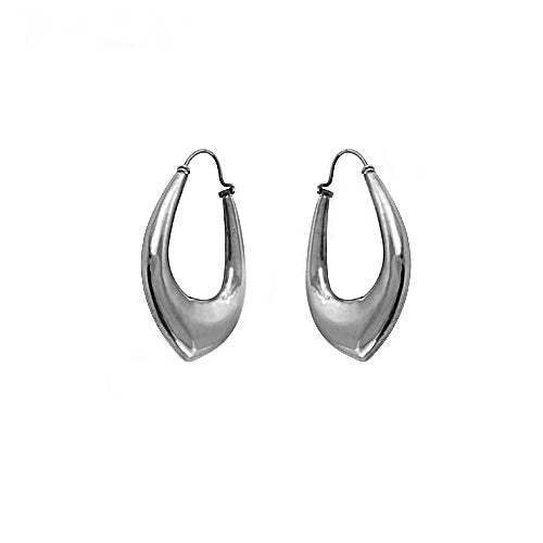 Silver Teardrop Hoop Earrings | Modern Jewelry for Women