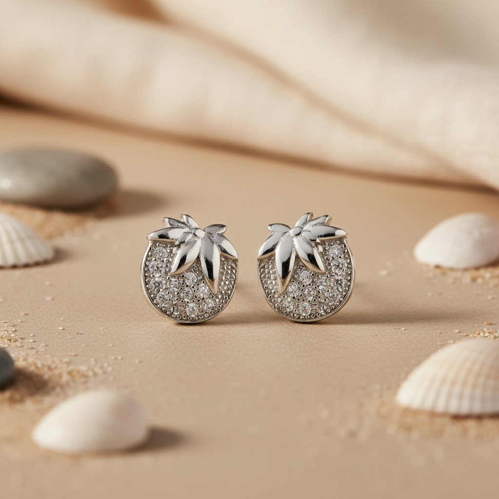 925 Silver Flower Stud Earrings for Women | Gift Jewelry