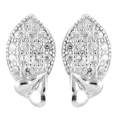 925 silver stud earrings for women | daily wear leaf design
