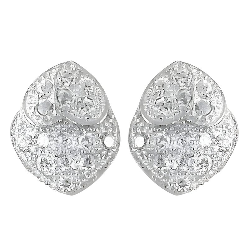 New Designer Cubic Zirconia Gemstone Silver Earrings