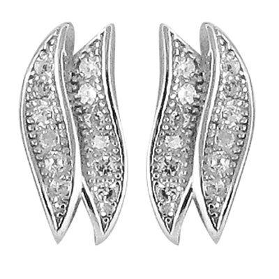 925 silver cubic zirconia stud earrings for women | gift jewelry