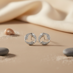 将图像加载到图库查看器中， 925 Silver Open Circle Earrings | Women's Daily Wear Jewelry
