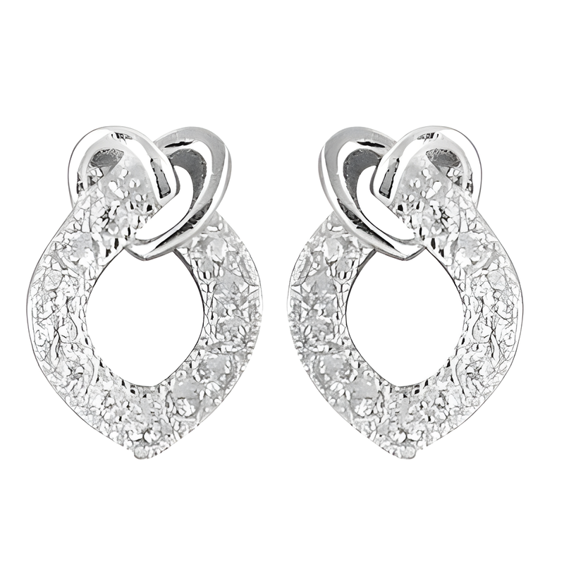 Impressive Cubic Zirconia Silver Earring