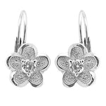 将图像加载到图库查看器中， 925 Silver Floral Earrings with CZ | Women's Jewelry Gift
