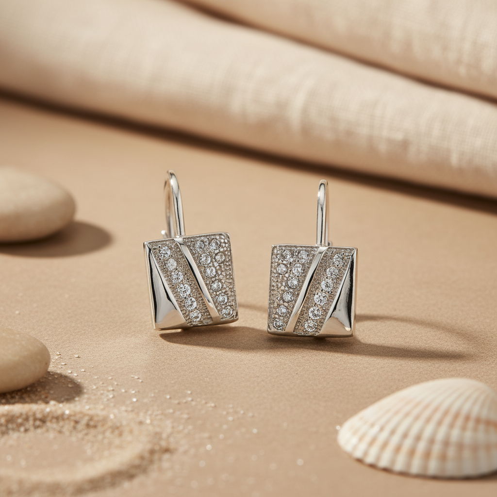 925 Silver Cubic Zirconia Earrings for Women | Daily Wear