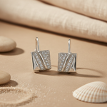 将图像加载到图库查看器中， 925 Silver Cubic Zirconia Earrings for Women | Daily Wear
