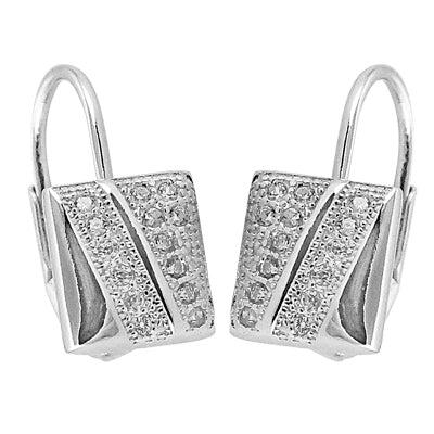 925 silver cubic zirconia earrings for women | daily wear