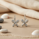 将图像加载到图库查看器中， Silver Flower Earrings with Cubic Zirconia | Women's Jewelry Gift
