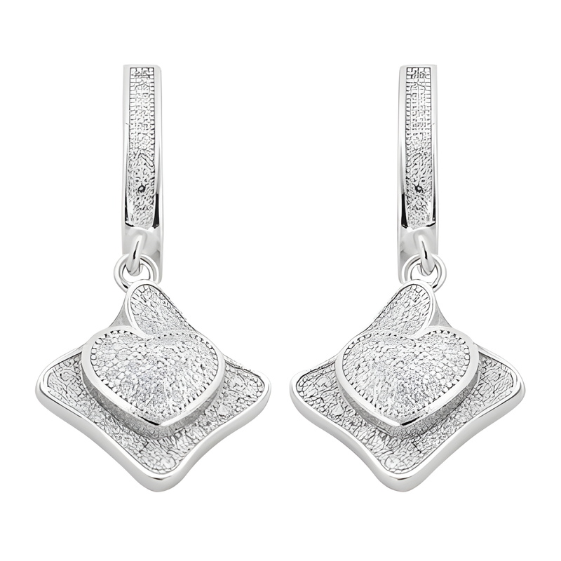 Famous Designer Cubic Zirconia Gemstone Silver Earrings