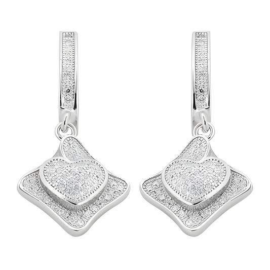 Famous Designer Cubic Zirconia Gemstone Silver Earrings