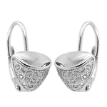 将图像加载到图库查看器中， 925 Silver Cubic Zirconia Leverback Earrings for Women
