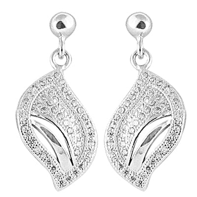 925 silver leaf dangle earrings for women | daily wear