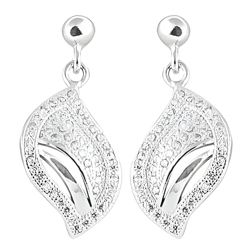 New Arrival Cubic Zirconia Gemstone Silver Earrings