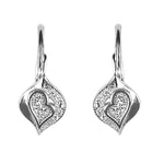 将图像加载到图库查看器中， 925 Silver Heart Drop Earrings for Women | Dainty Gift
