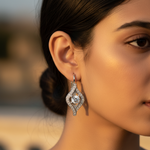 将图像加载到图库查看器中， 925 Silver Cubic Zirconia Leverback Earrings for Women | Gift
