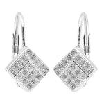 将图像加载到图库查看器中， 925 Silver Diamond Square Earrings for Women | Gift Jewelry
