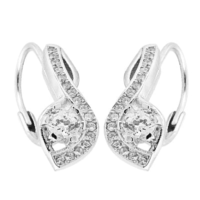 Silver cubic zirconia earrings for women | dazzling jewelry