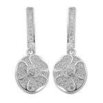 将图像加载到图库查看器中， 925 Silver Floral Drop Earrings for Women | Dangle Earrings
