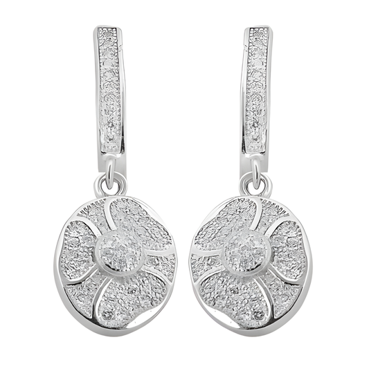 Lovely Designer Cubic Zirconia Silver Earring