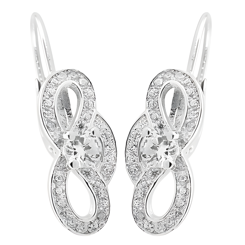 Romantic Cubic Zirconia Silver Earring