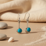 将图像加载到图库查看器中， 925 Sterling Silver Turquoise Earrings for Women | Dangle Jewelry
