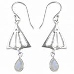 将图像加载到图库查看器中， 925 Silver Moonstone Teardrop Earrings for Women | Gift
