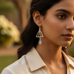 将图像加载到图库查看器中， 925 Silver Moonstone Teardrop Earrings for Women | Gift
