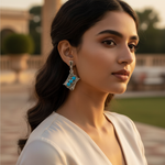 Load image into Gallery viewer, 925 Silver Marcasite Turquoise Earrings for Women | Gift
