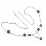 Load image into Gallery viewer, 925 Silver Amethyst Beaded Necklace for Women | Gemstone Jewelry

