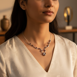 将图像加载到图库查看器中， 925 Silver Garnet Necklace for Women | Daily Wear Jewelry
