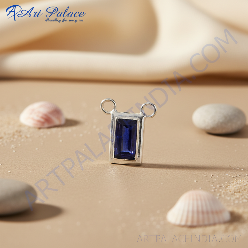 925 Silver Blue Stone Pendant Necklace for Women | Daily Wear