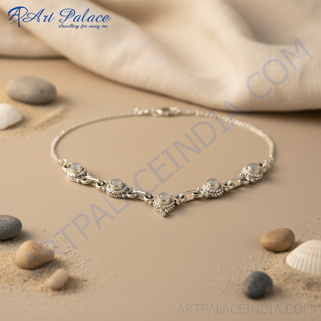 925 Silver Moonstone Necklace for Women | Gemstone Jewelry