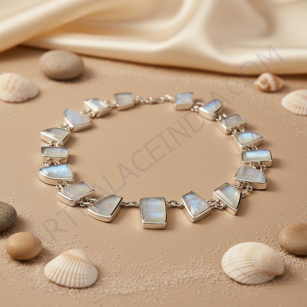 925纯银月光石项链（女士款）| 宝石首饰