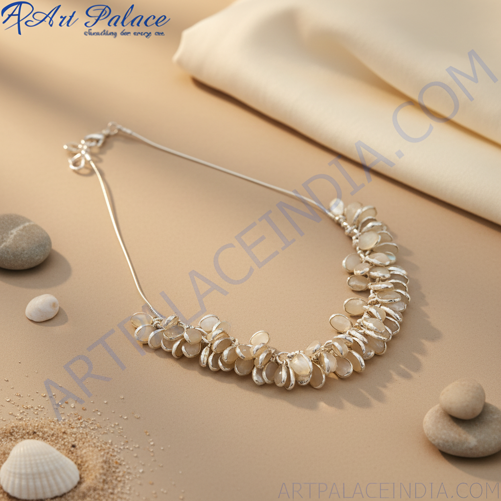 紫水晶簇银项链 | 女士宝石首饰