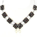 将图像加载到图库查看器中， 925 Silver Garnet Gemstone Necklace for Women | Gift Jewelry
