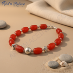 Load image into Gallery viewer, Red Agate Bead Necklace | Sterling Silver | Women&#39;s Jewelry
