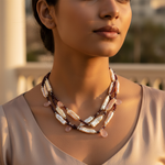 Load image into Gallery viewer, Garnet &amp; Pearl Necklace for Women | Luxury Gemstone Jewelry
