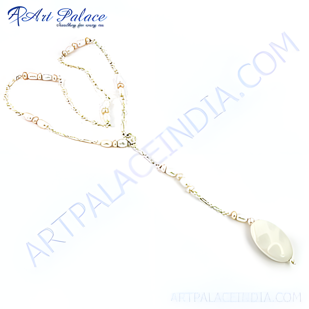 Elegant silver tone lariat necklace featuring pearls, a stunning piece of jewelry for women