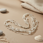 Load image into Gallery viewer, Multi Strand White Gemstone Necklace | Statement Jewelry for Women

