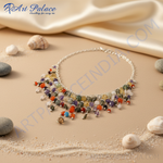 Load image into Gallery viewer, Multi-Gemstone Beaded Necklace | Colorful Jewelry for Women
