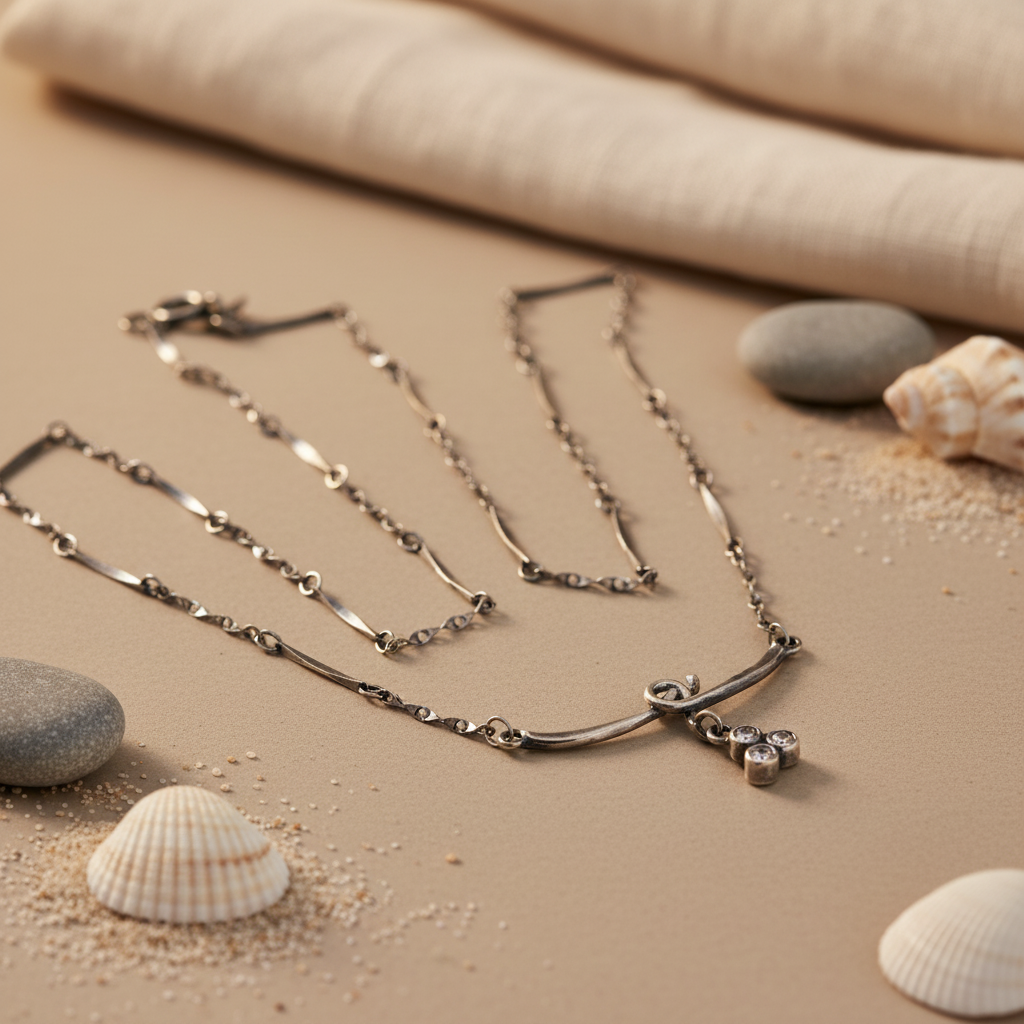 Oxidized Silver Chain Necklace for Women | Fashion Jewelry