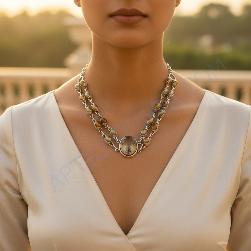 925 silver pearl necklace | statement jewelry for women